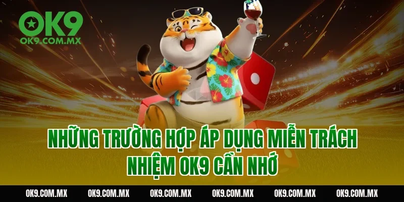 Những trường hợp áp dụng miễn trách nhiệm OK9 cần nhớ